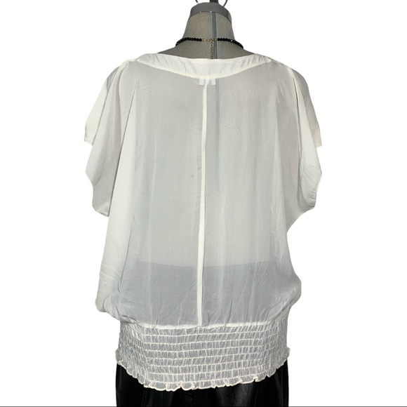 Suzy Shier White Front Flower Embellish Size L - Picture 9 of 12